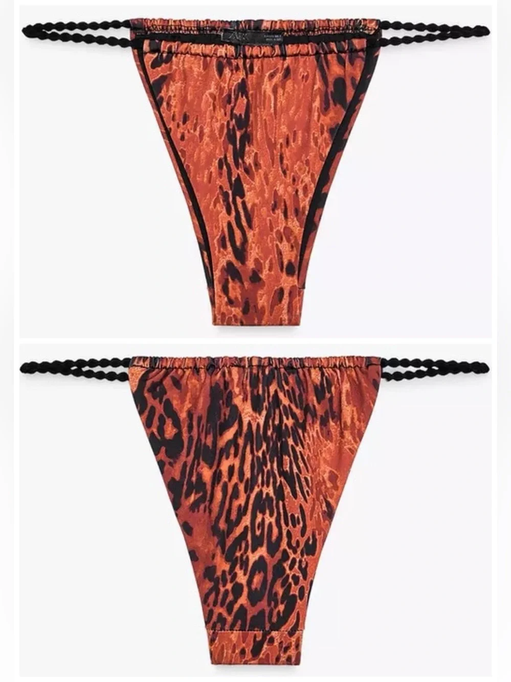 Zara Contrast Print Bikini Bottoms Mobwifecore Bold Statemwnt Size Medium - Picture 3 of 9